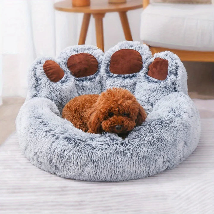 Fusion new Dog Bed Cat Pet Sofa Cute Bear Paw Shape Comfortable Cozy Pet Sleeping Beds for Small Medium Large Soft Fluffy Cushion Dog Bed