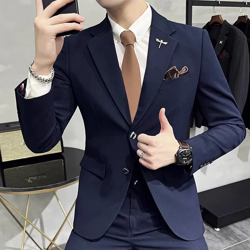 Premium Mens Blazer Autumn Spring Fashion Party Wear