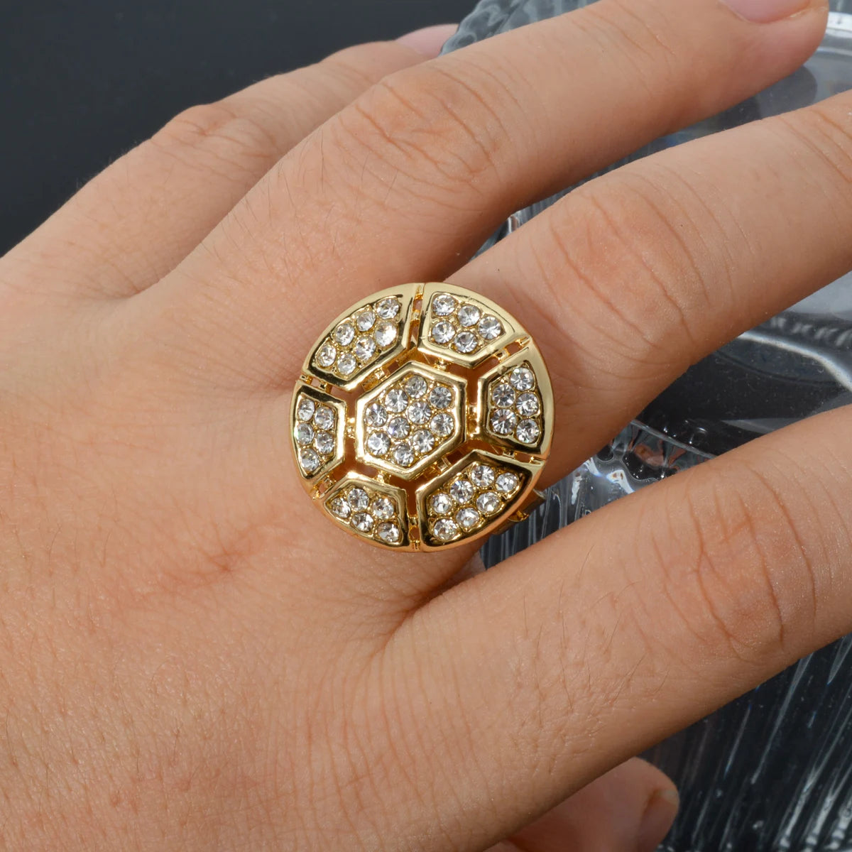 New Women Zircon Classic Gold Plated Earrings Necklace Set