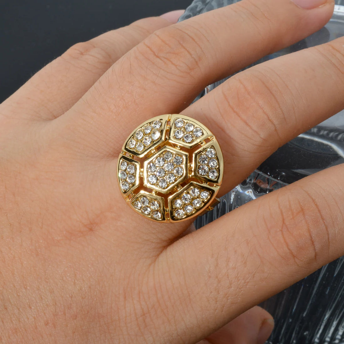 New Women Zircon Classic Gold Plated Earrings Necklace Set