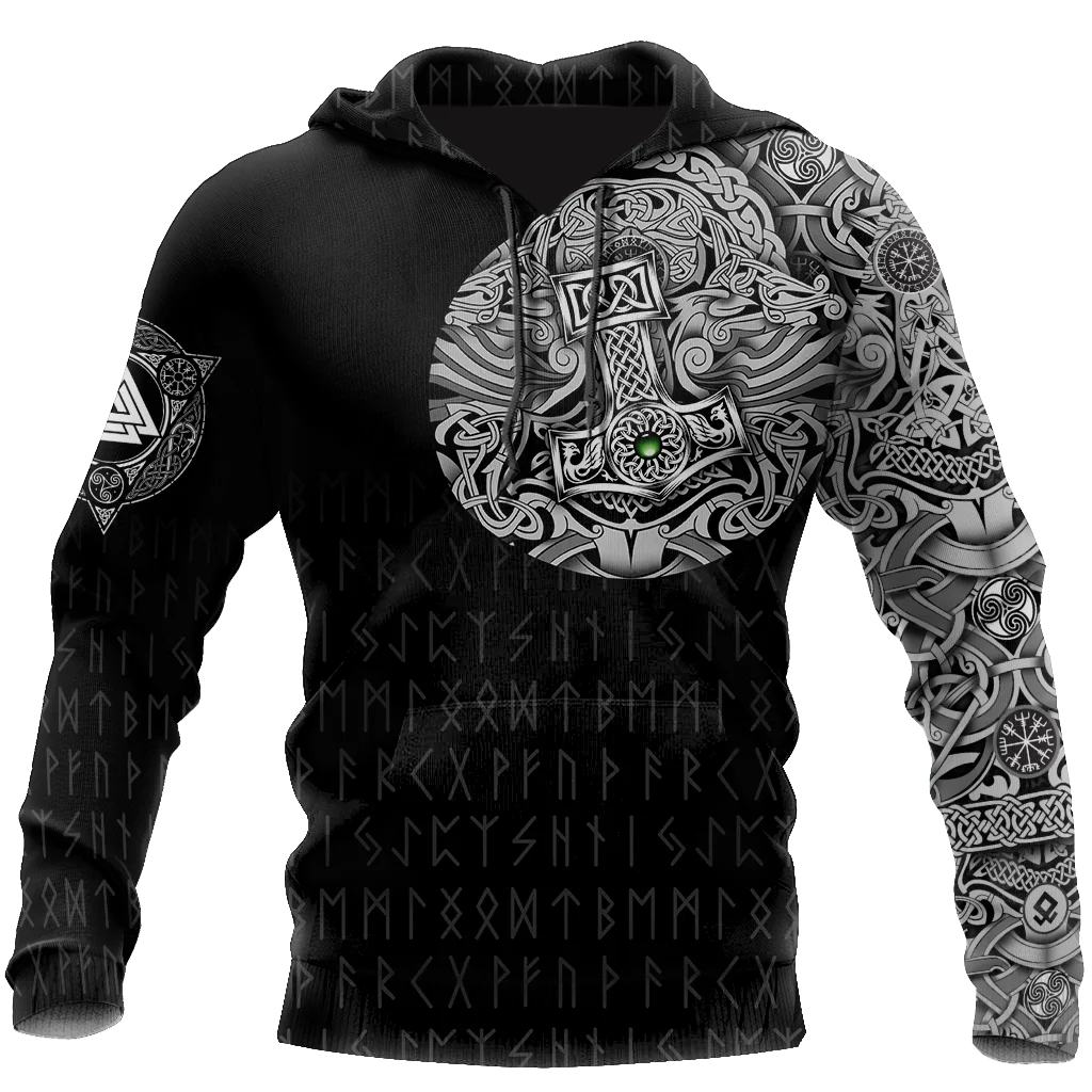 New Men's Hooded Sweatshirts Men Vikings Brand Novelty Hoodies and Sweatshirts Fashion Unisex