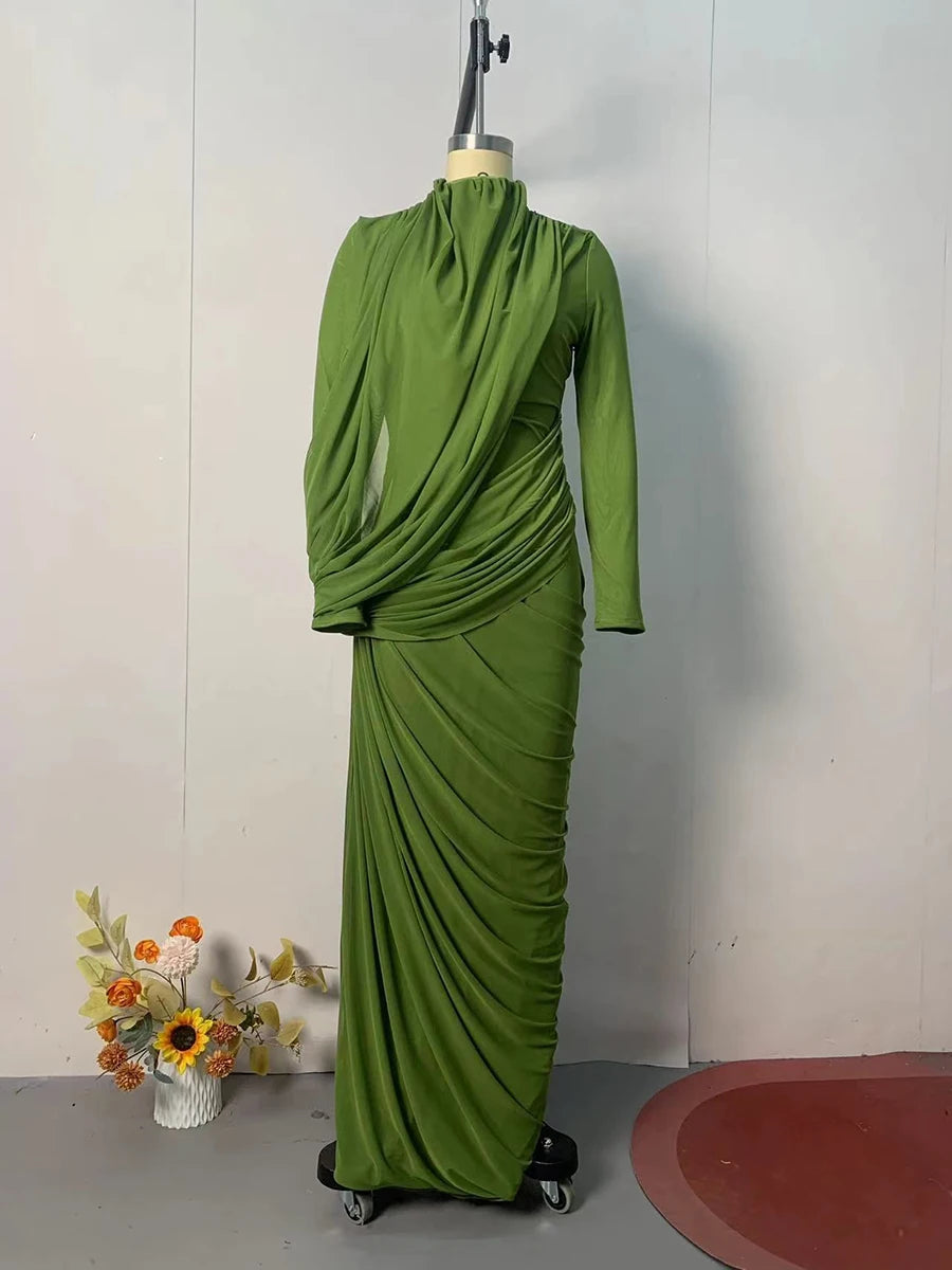 New Women Vintage Spliced Ribbon Luxurious Dress