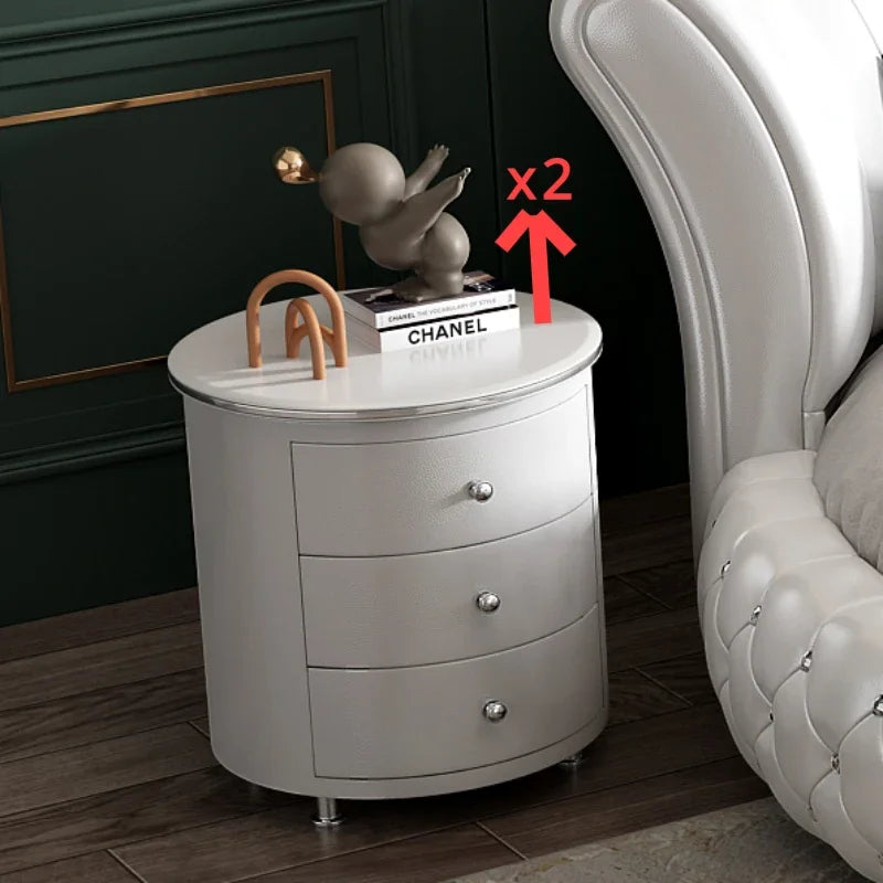 Premium European Lux Double Round Bed Modern Furniture