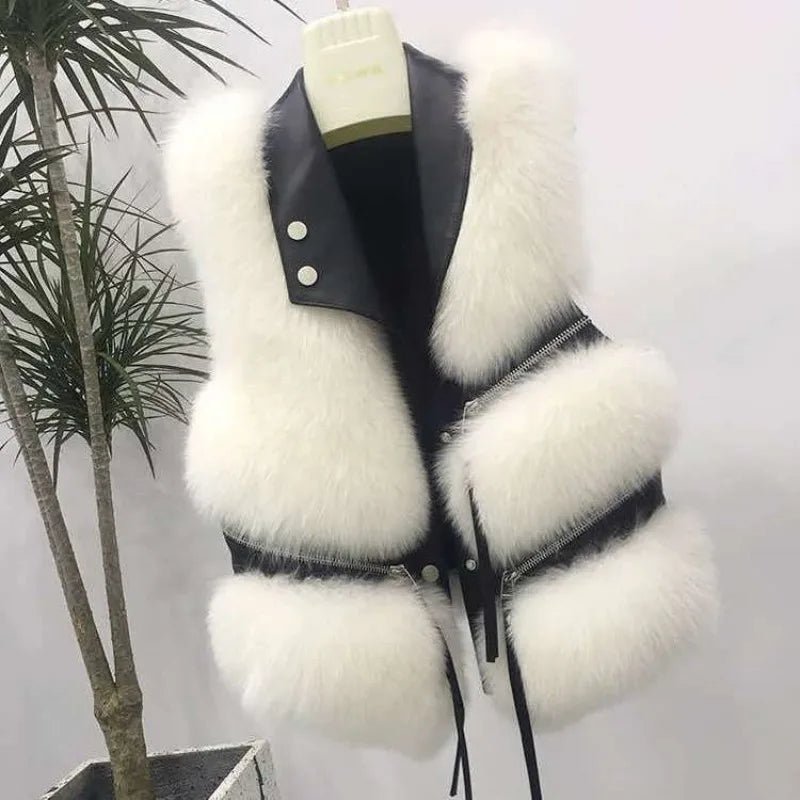 New Women' Winter Fashion  Fur Vest Jacket, Short Coat, Autumn and Winter, Stylish Jackets