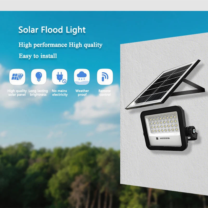 Premium Remote Control Solar Lights Outdoor Waterproof Home Security  