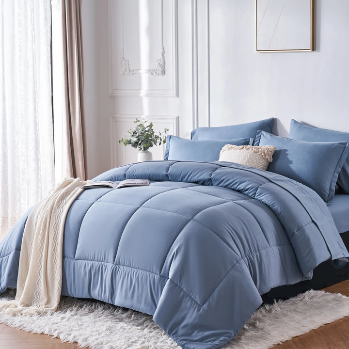 New 7-Piece Luxury Bed Comforter Blanket Set 