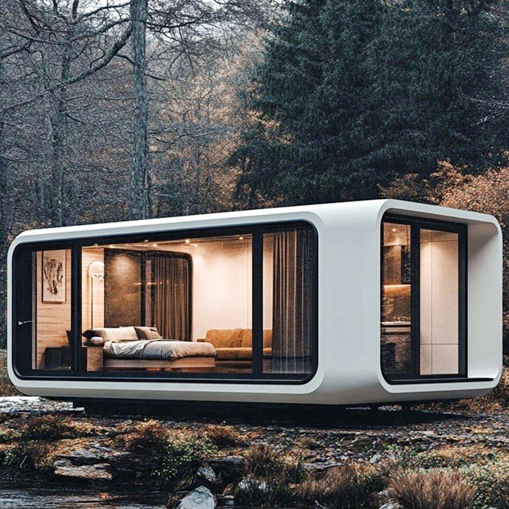 Modern Camping Moveable Apple Capsule Prefabricated Tiny House