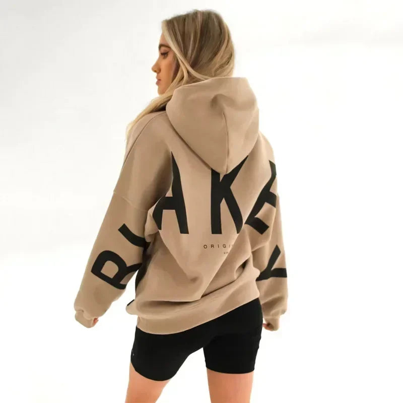 New Sweatshirt Printed Letter Pullover Oversized Hoodie