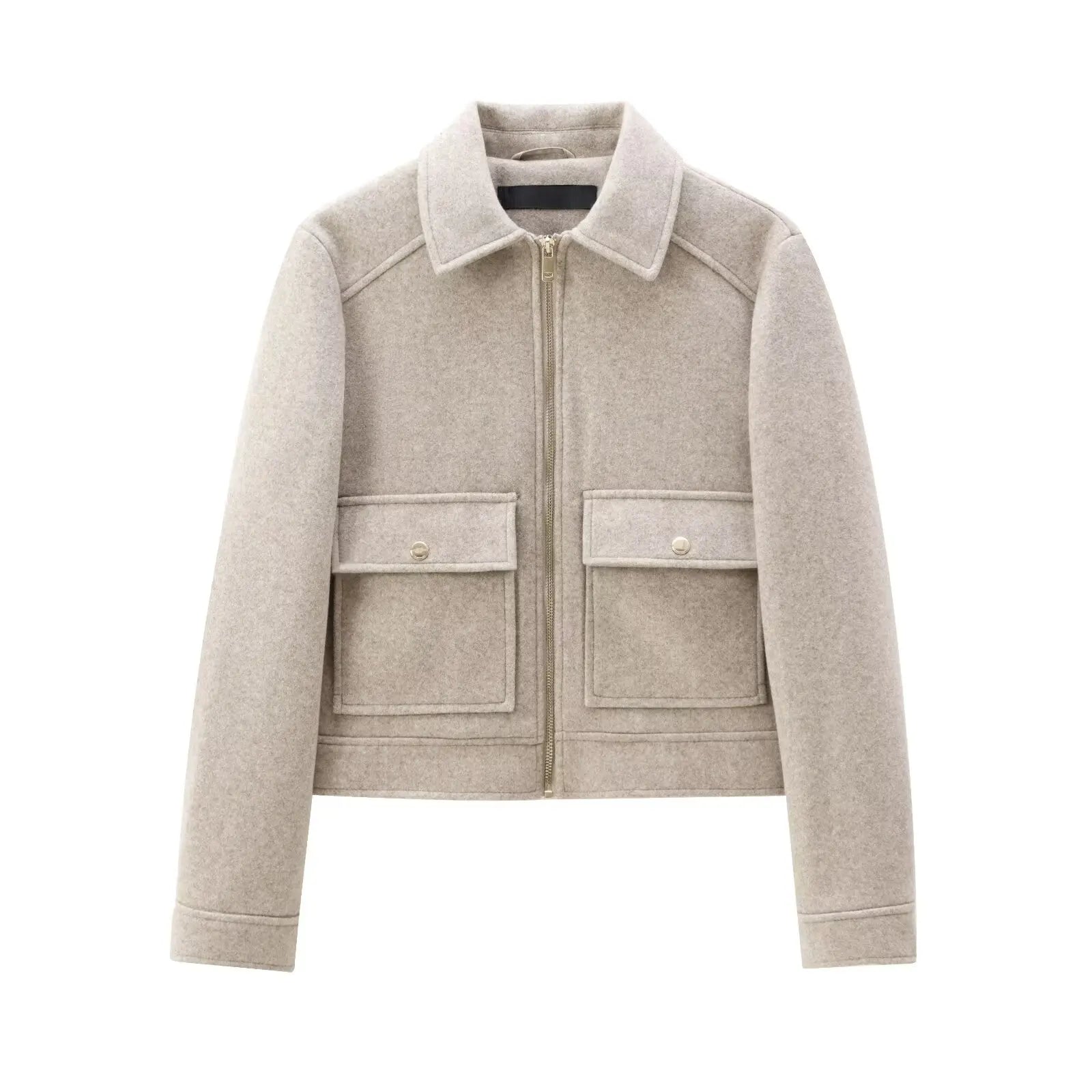 New Women Zipper Jacket Coat Long Sleeve Outerwear 