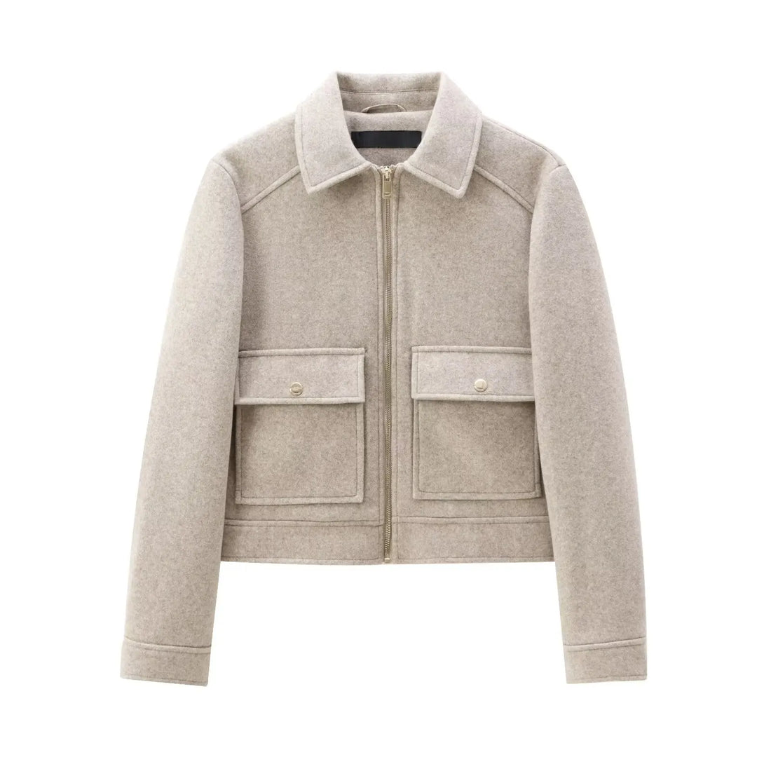 New Women Zipper Jacket Coat Long Sleeve Outerwear 