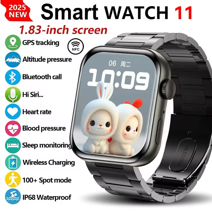 New Mens Smart GPS Watch BT Call Sports Watch
