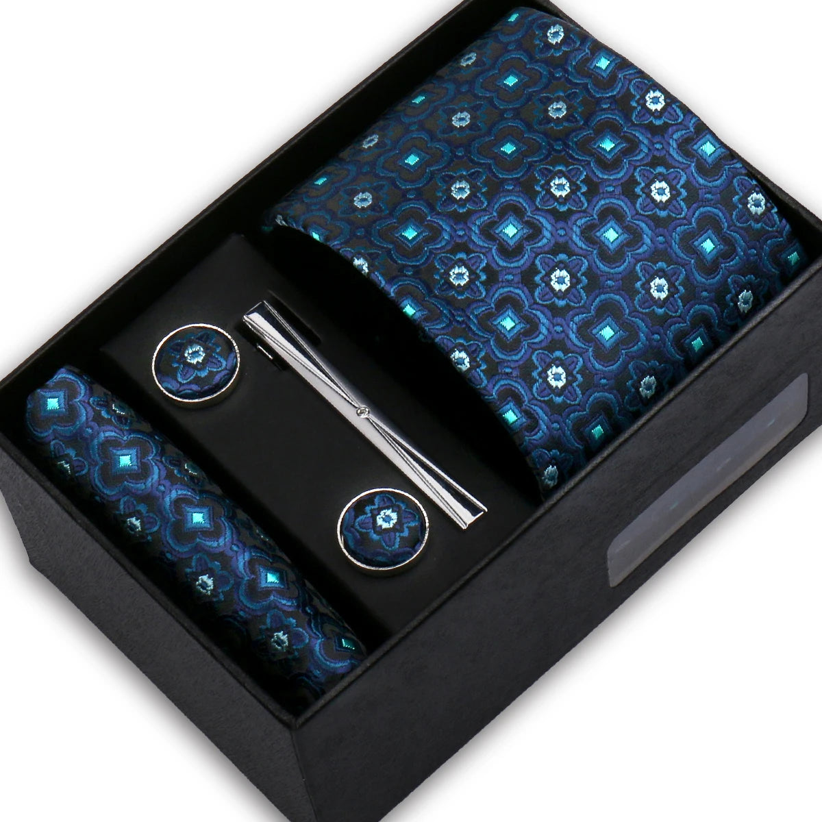 Classic Men's Tie Set Paisley Hanky Cufflinks - Gift Product 