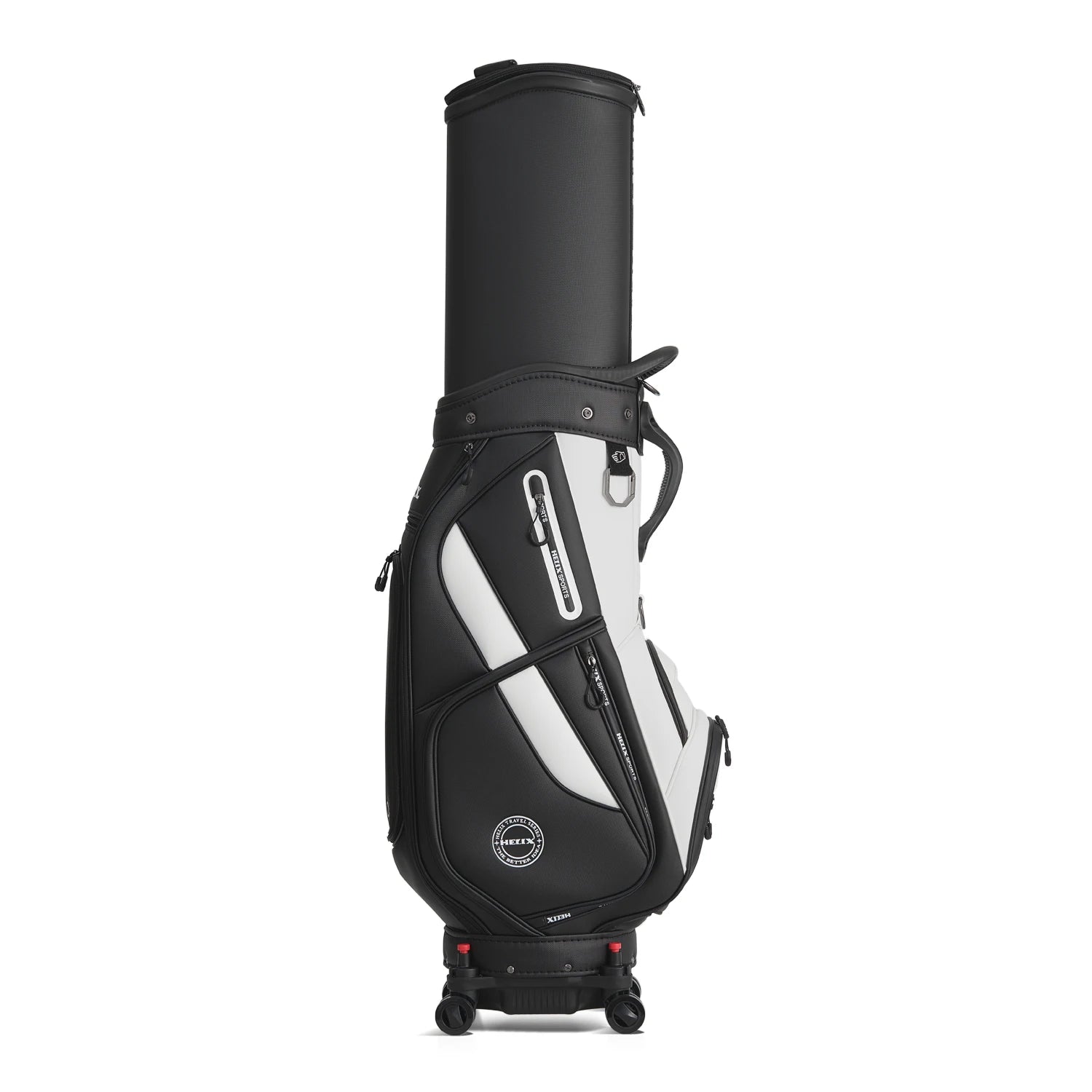 Premium Golf Bag with Wheels  Retractable Top Traveling Full Length Divider