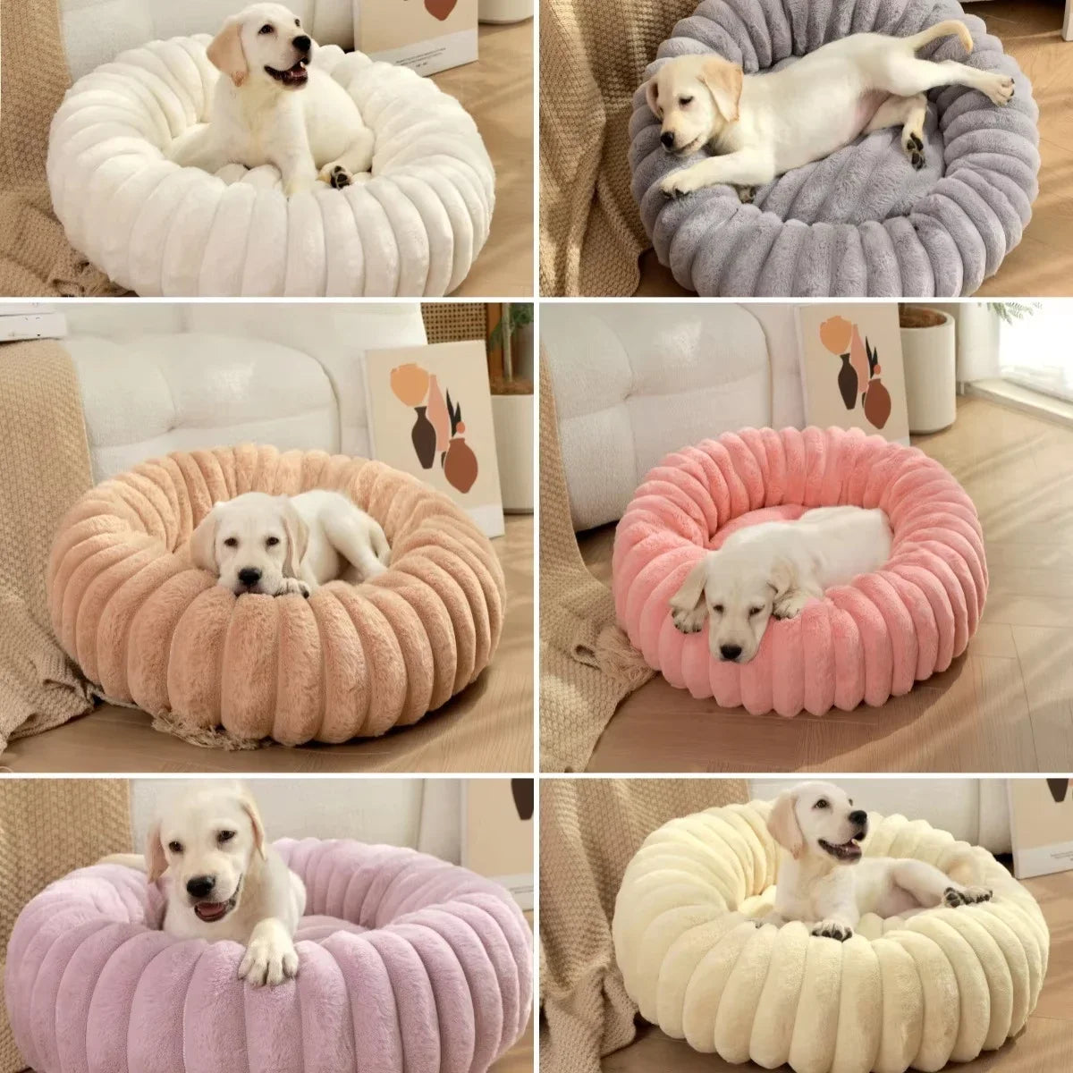 New Comfy Round Pet Bed for Dog Soft Cat Bed 