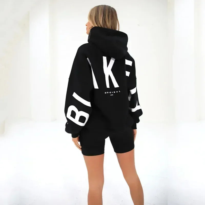 New Sweatshirt Printed Letter Pullover Oversized Hoodie