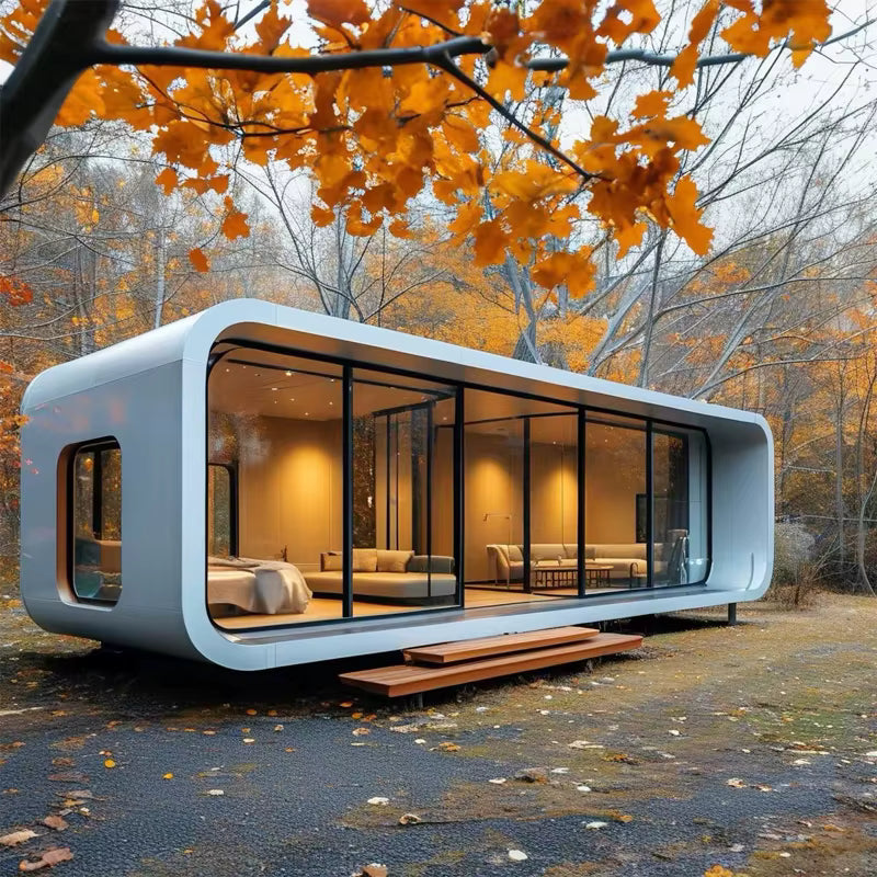 Modern Luxury Iconic Granny Pod Apple Cabin Solar-Powered Homes
