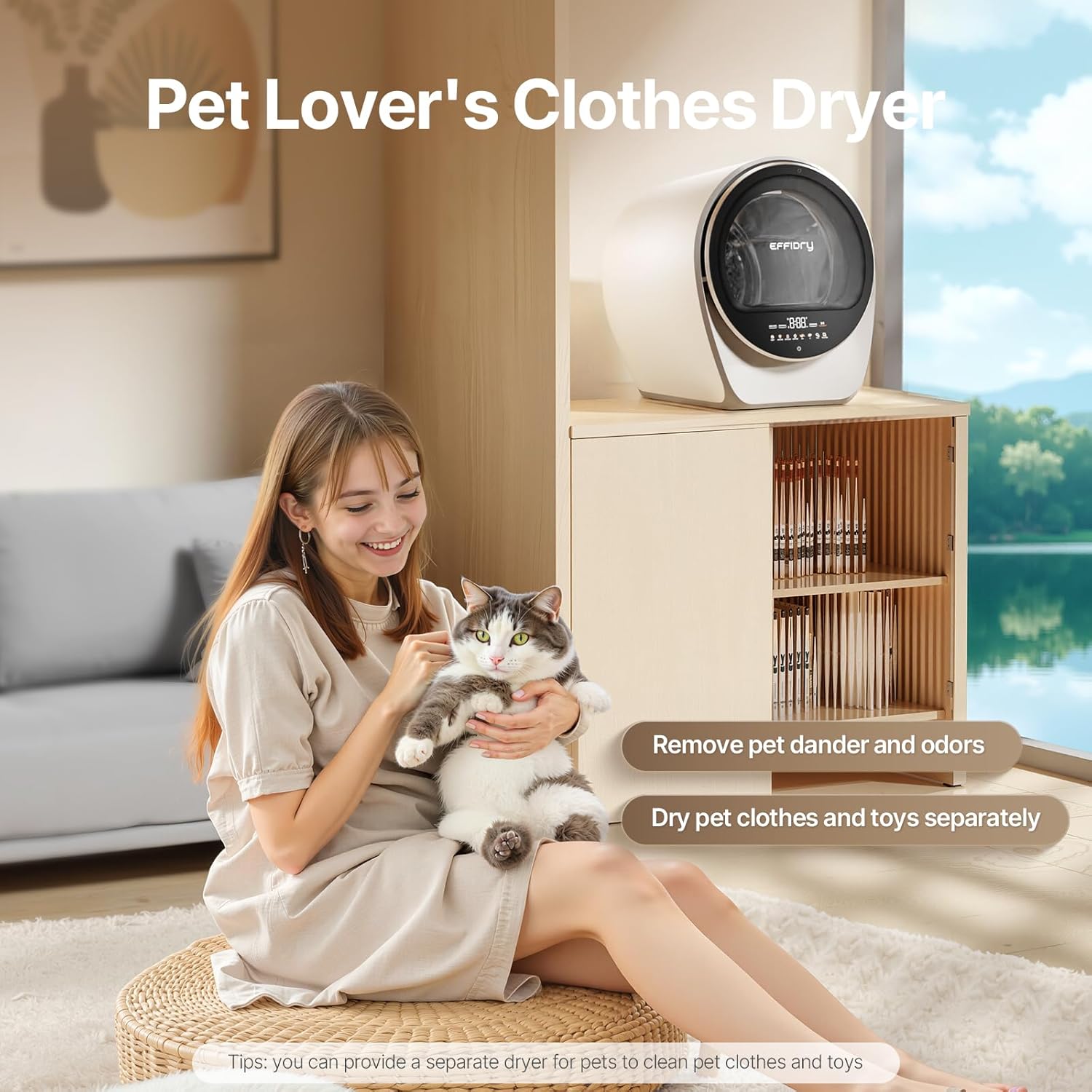 Modern S3 Compact Clothes Dryer 1.0 Cu.Ft Capacity 110V 1050W Portable Dryers Machine