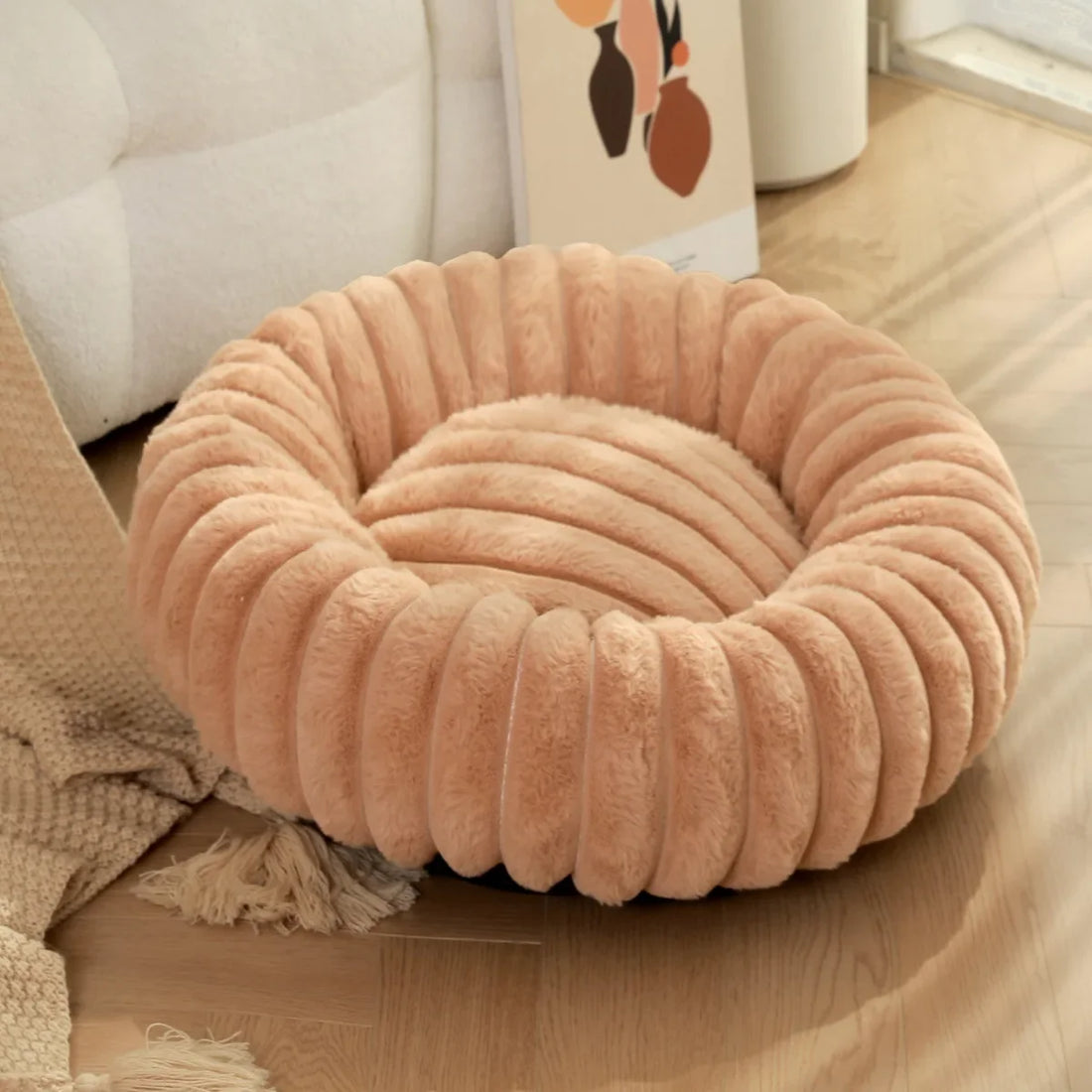New Comfy Round Pet Bed for Dog Soft Cat Bed 