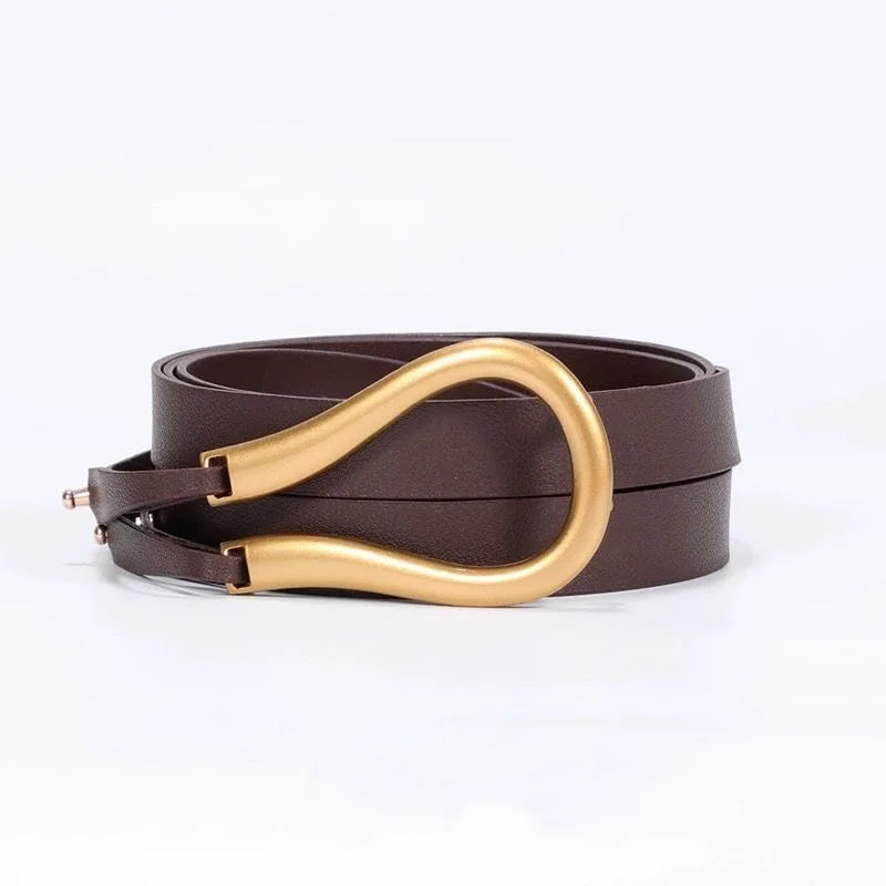 Luxury Women Buckle Decoration Belt, Fashion, Versatile Horseshoe , Suit with Dress, Shirt