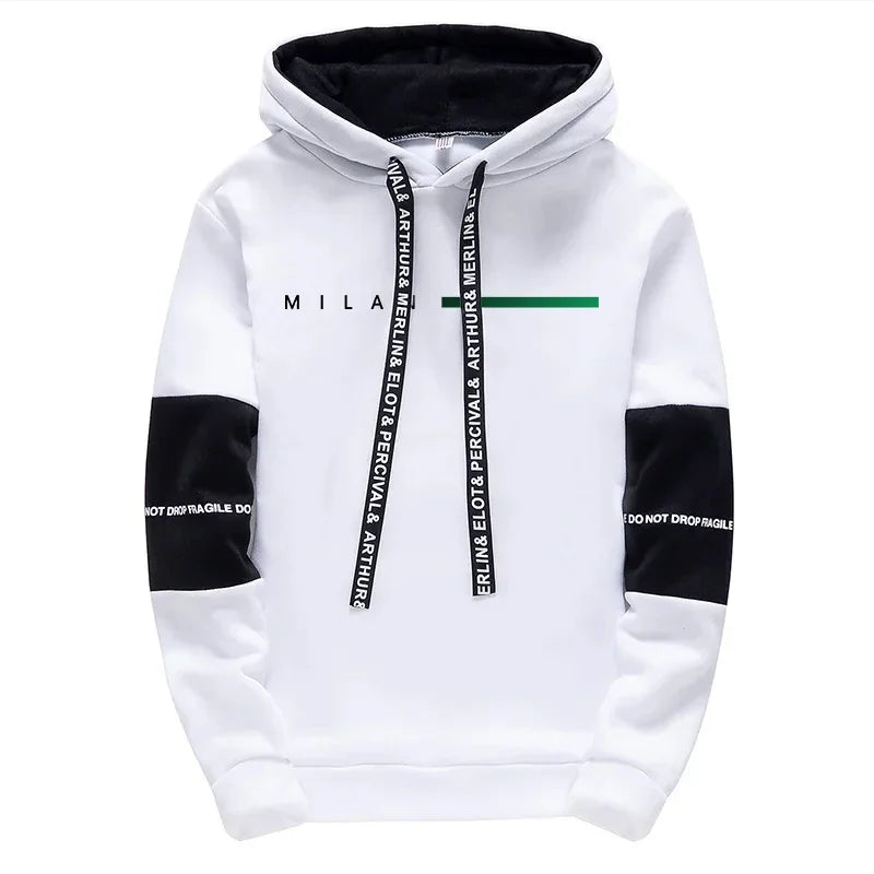 Autumn Winter Mens Tracksuit Print Hoodie Sweatshirts 