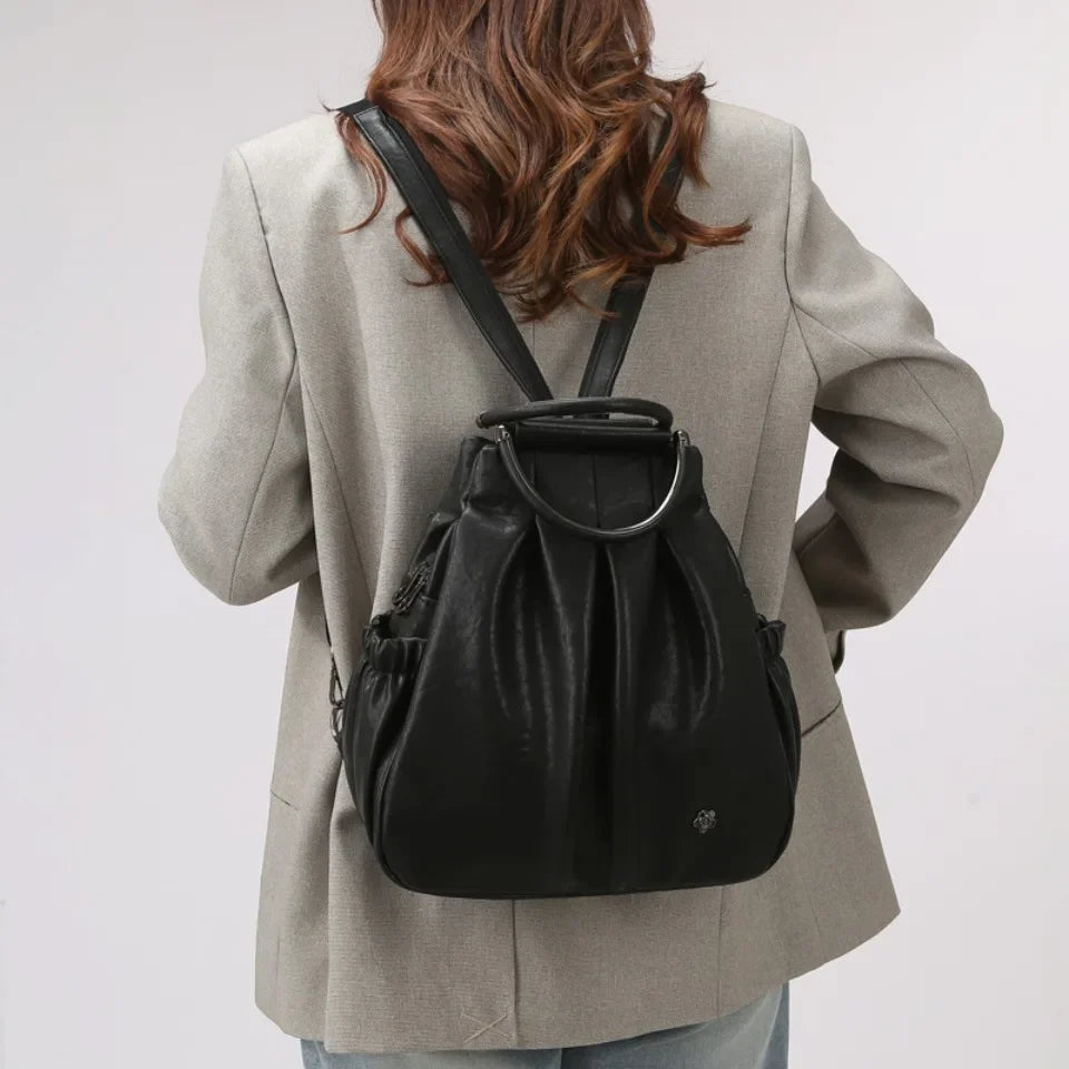 Fashion Backpack for Women Luxury Designer Rucksack Retro Style  Multi-Functional Travel Bag