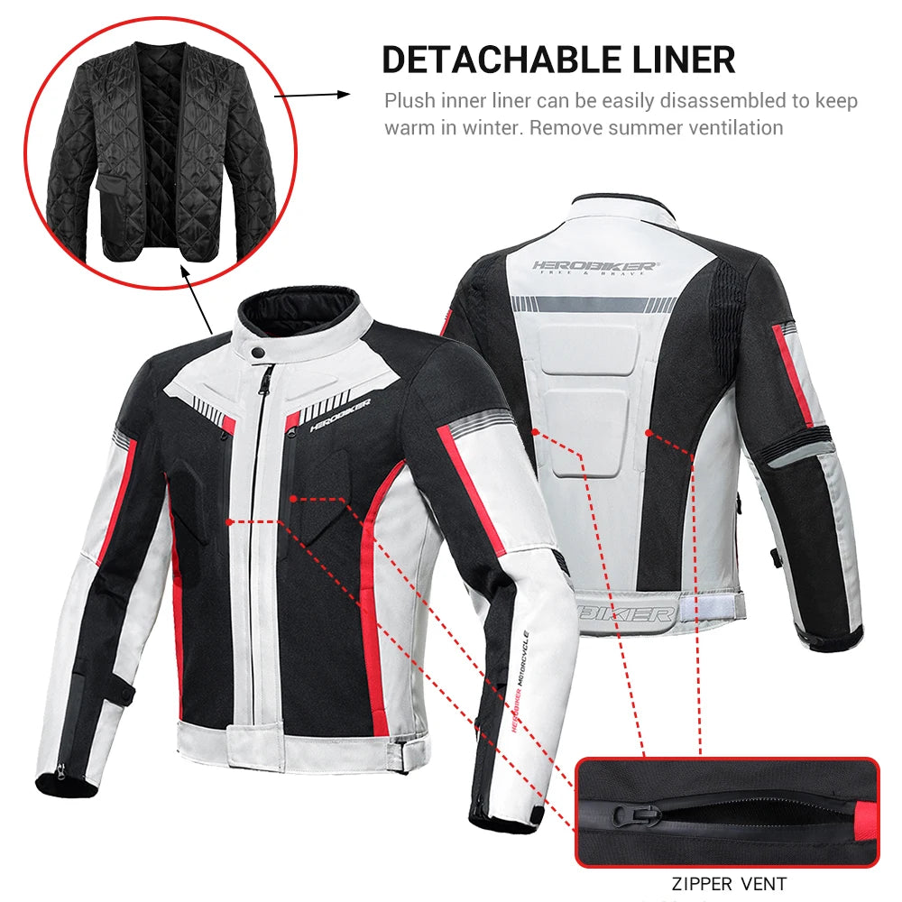 New Waterproof Motorcycle Mens Racing Jacket 
