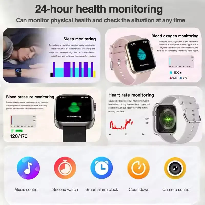 New Mens Smart GPS Watch BT Call Sports Watch