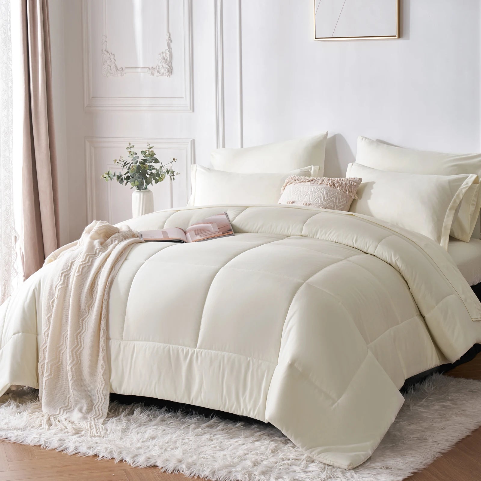 New 7-Piece Luxury Bed Comforter Blanket Set 