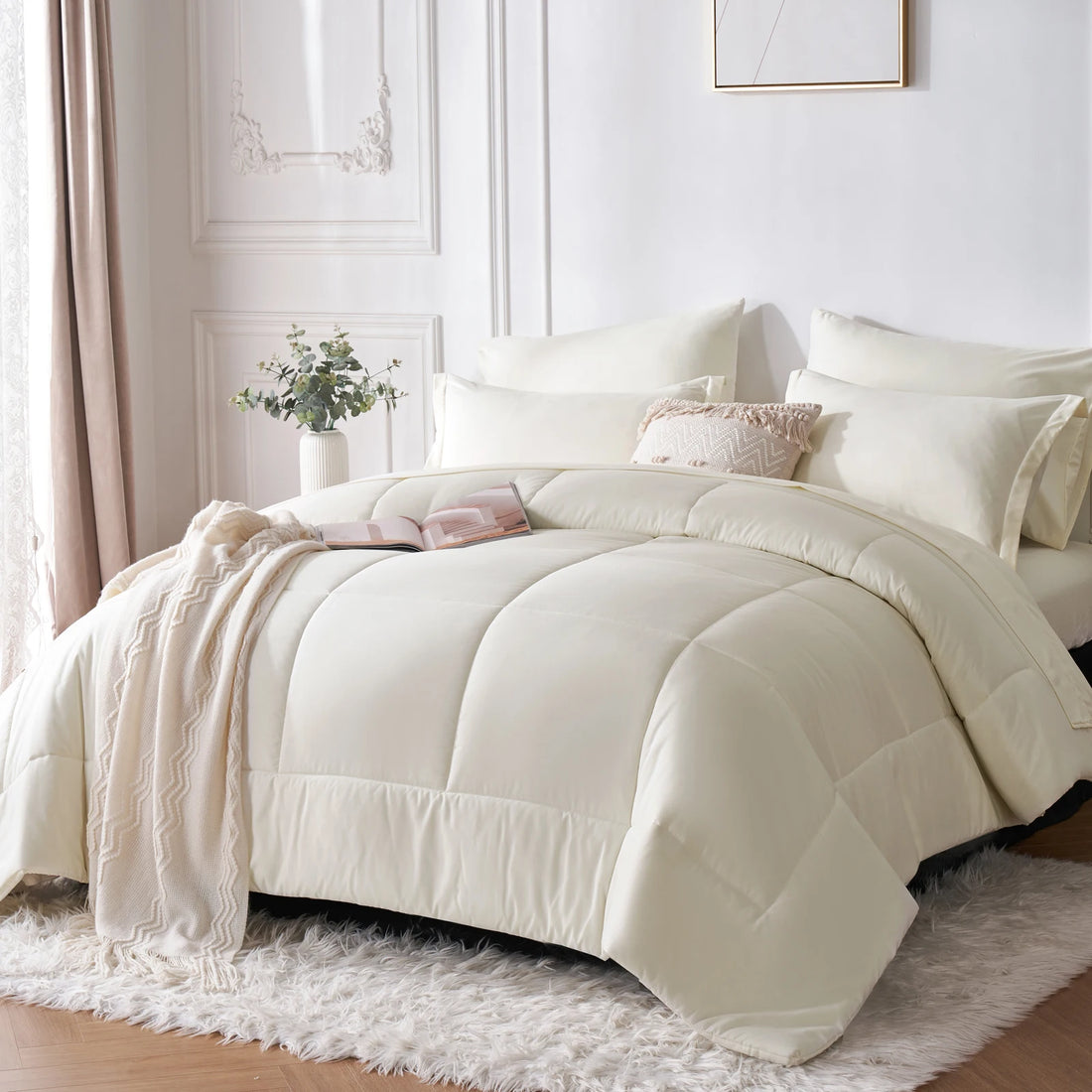 New 7-Piece Luxury Bed Comforter Blanket Set 