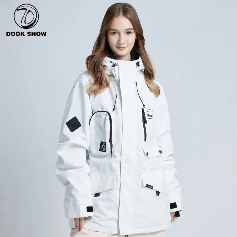 New Unisex Winter Thickened Mens and Women Ski Jacket  Breathable Waterproof Hooded Snow Clothes