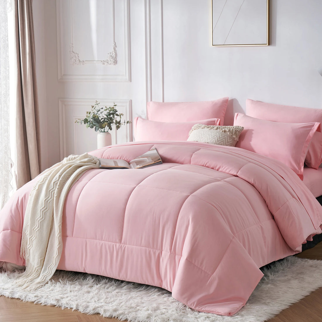 New 7-Piece Luxury Bed Comforter Blanket Set 