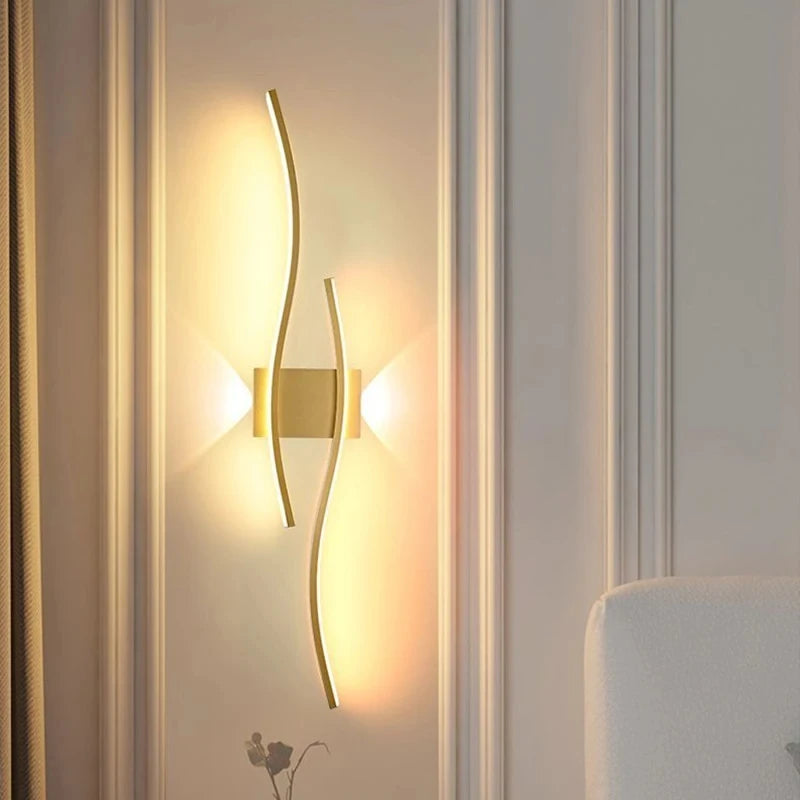 Modern Minimalist LED Wall Light Black White Interior Decoration Lamps Wall Lamp Living Room up down Light Indoor for Bed Room