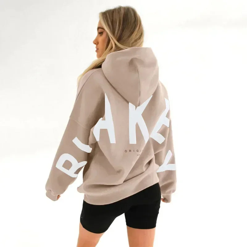 New Sweatshirt Printed Letter Pullover Oversized Hoodie