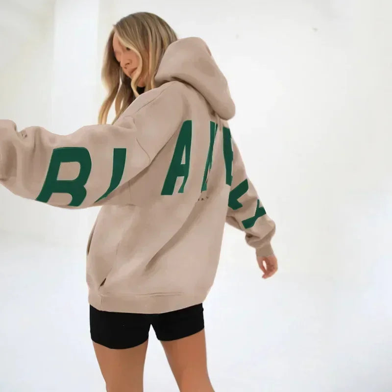 New Sweatshirt Printed Letter Pullover Oversized Hoodie