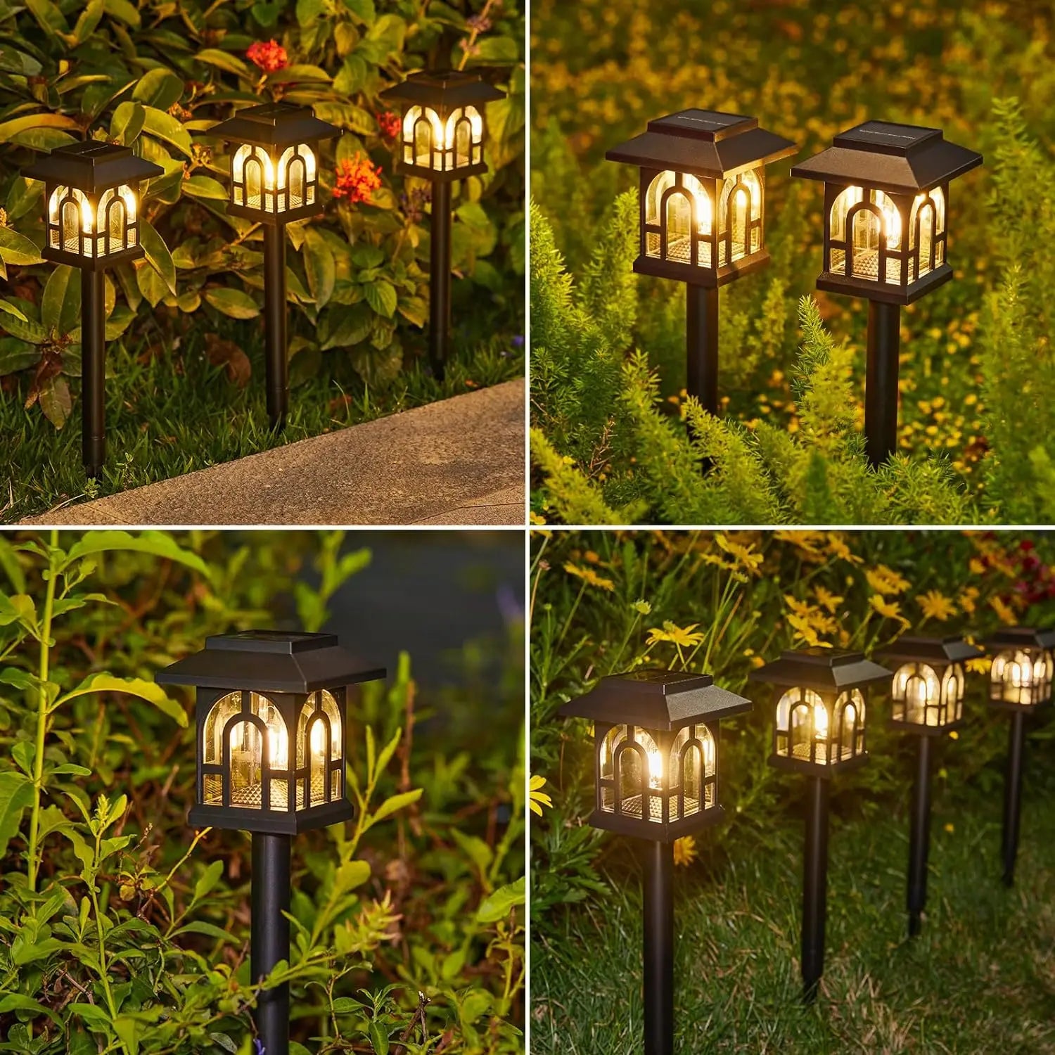 Modern Solar Pathway Lights Outdoor Home Garden