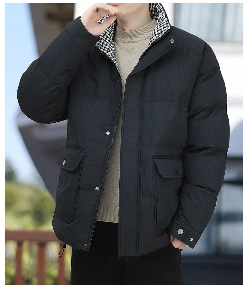 New Men's Fashion New Winter Stand Collar down Cotton Coats Male Thick Cotton-Padded Jackets