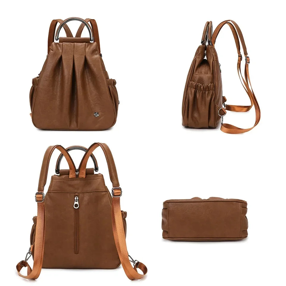 Fashion Backpack for Women Luxury Designer Rucksack Retro Style  Multi-Functional Travel Bag