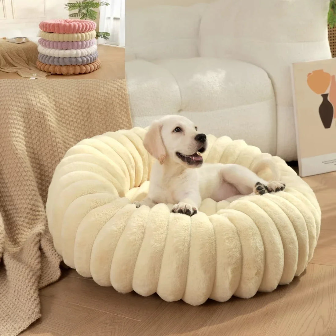 New Comfy Round Pet Bed for Dog Soft Cat Bed 