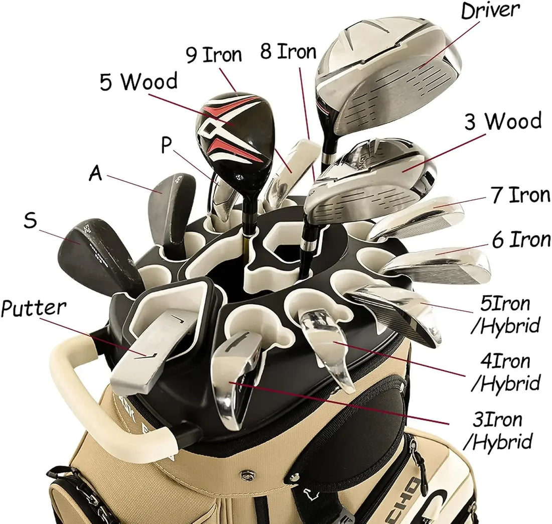New Golf Cart Bag with 14 Organizer Divider 