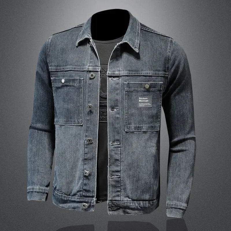 New Mens Denim Jacket Fashion High Street Wear
