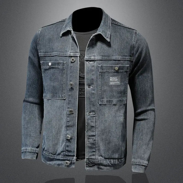 New Mens Denim Jacket Fashion High Street Wear