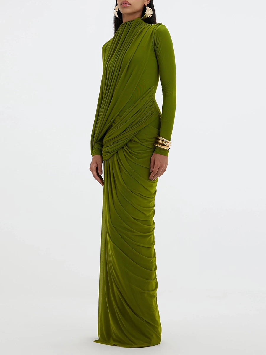 New Women Vintage Spliced Ribbon Luxurious Dress