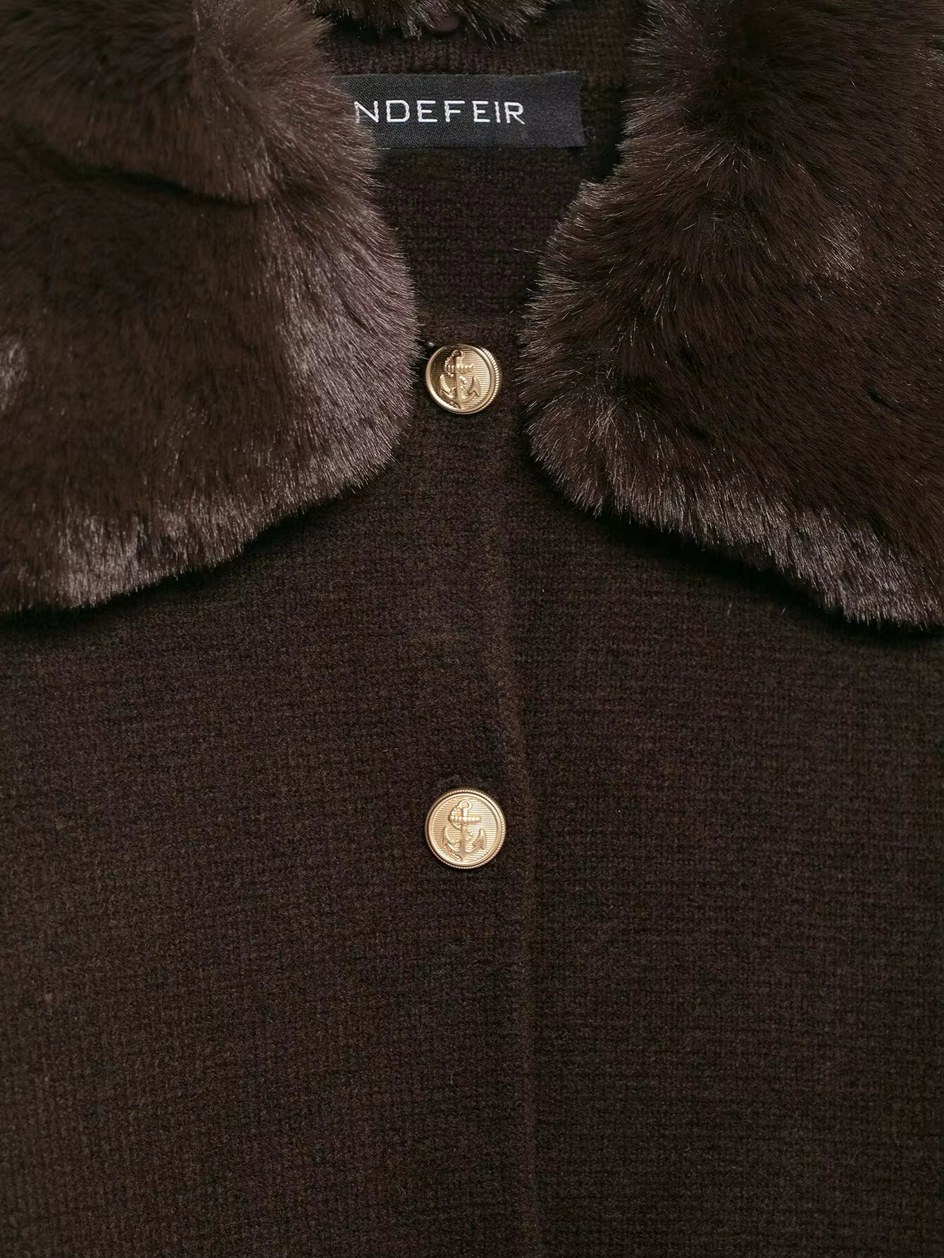New Fur Collar Kintted Cardigan Women Casual Sweater