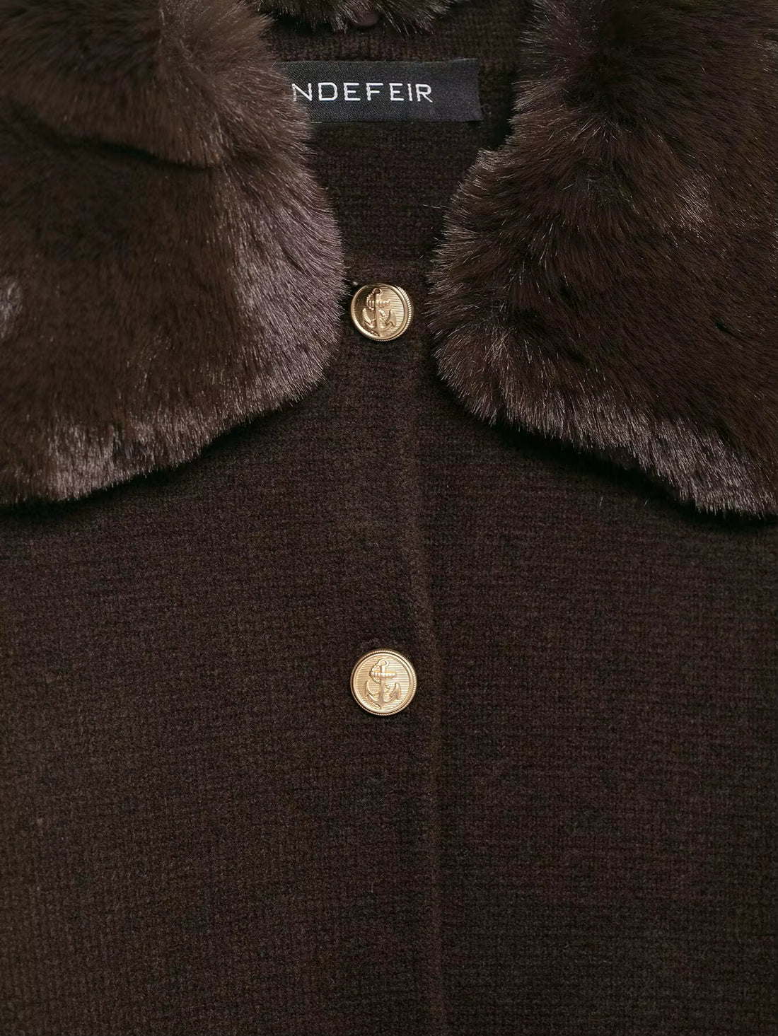 New Fur Collar Kintted Cardigan Women Casual Sweater