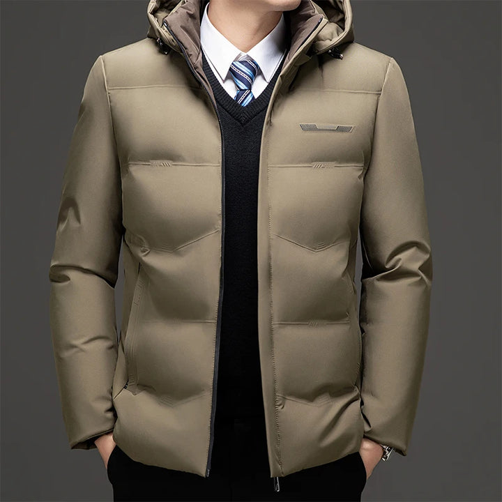 New Men's High Quality Hooded Thick Warm Waterproof Parkas Coat Male Hooded Loose Casual Winter Coats