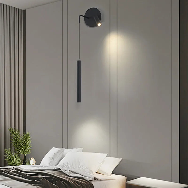 Bedside Wall Lamp Nordic Minimalist Living Room Background Wall Lamp Spot Lamp Light Luxury Ledmodern Bedroom Small Pendant Lamp