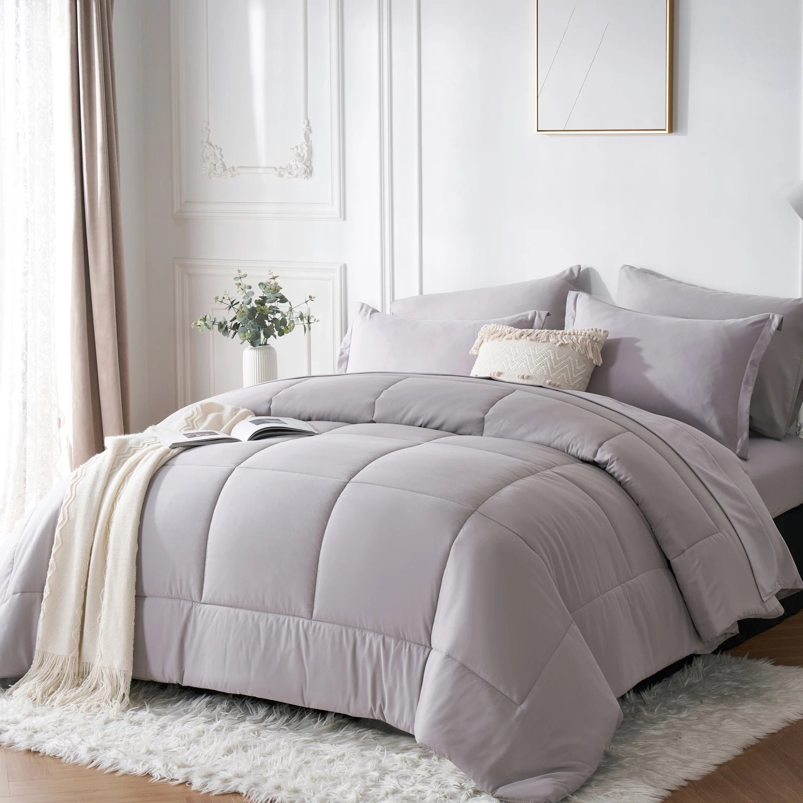 New 7-Piece Luxury Bed Comforter Blanket Set 