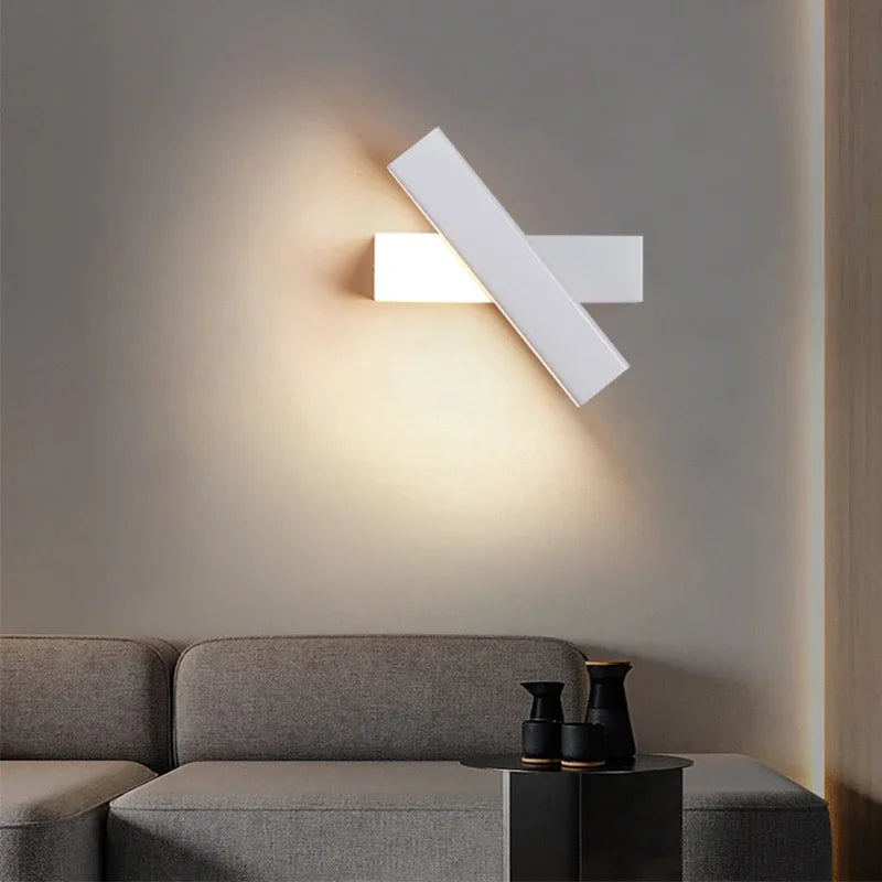 New Home Decor Modern LED Wall Light 350° Rotatable Wall Lamp for Bedroom Living Room Indoor Wall 