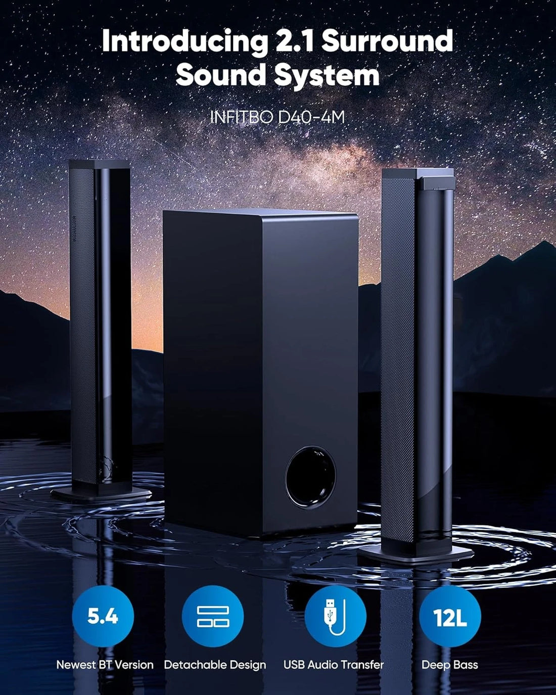 High Tech Smart Speaker 4 Smart TV , Gaming , Music Party 