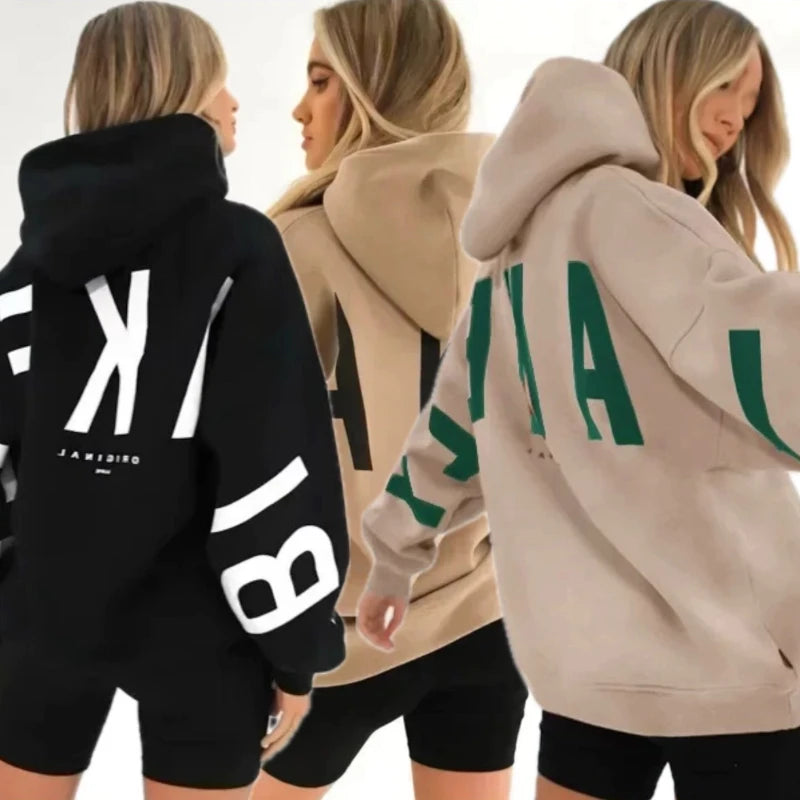 New Sweatshirt Printed Letter Pullover Oversized Hoodie